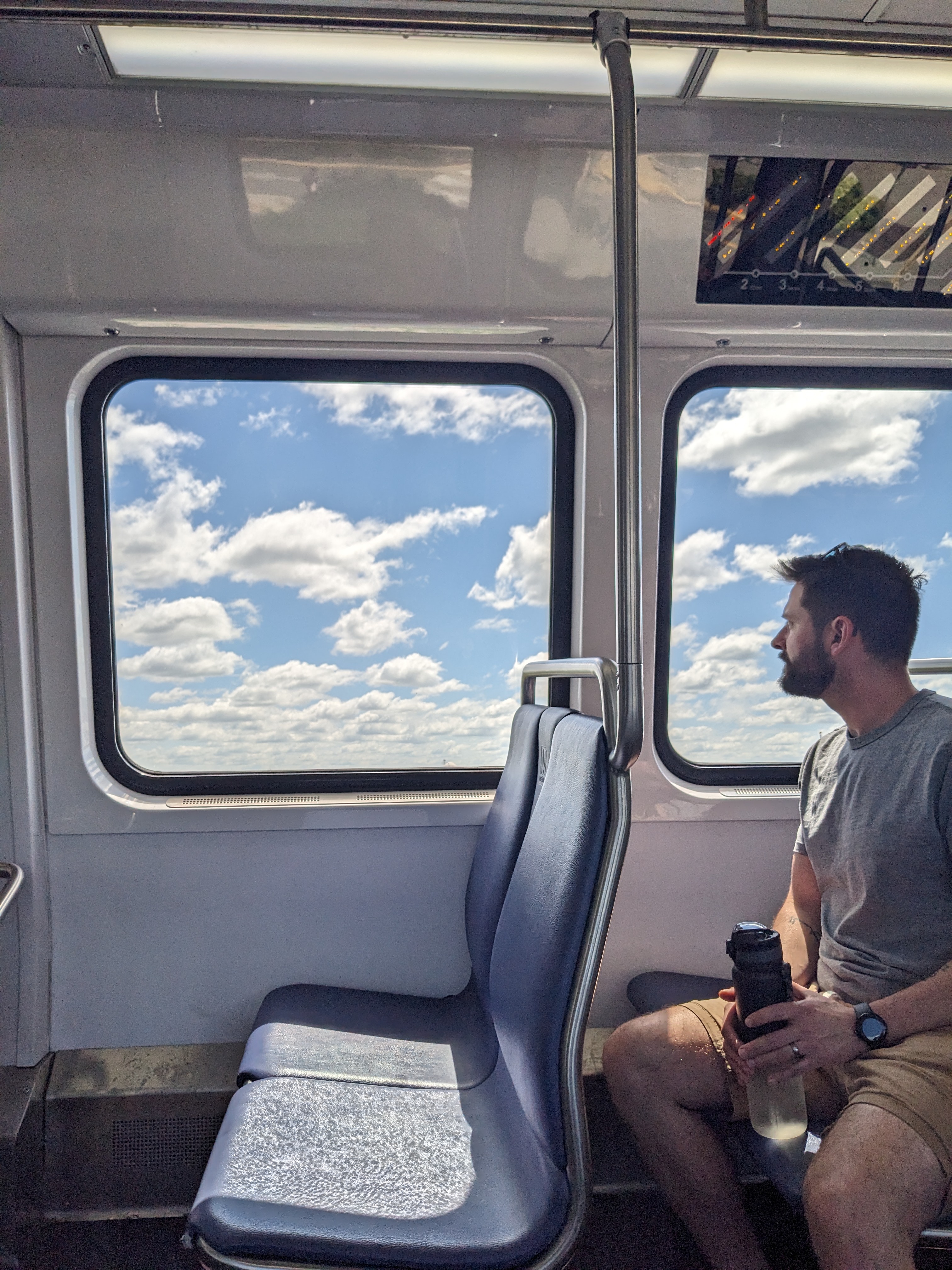 A man riding the metro