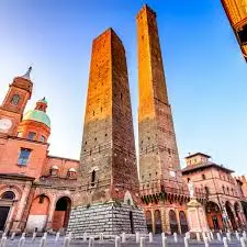 The Towers of Bologna in the main square of the city